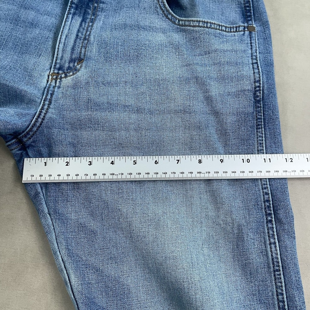 Wrangler Retro Slim Boot Jeans Mens 34x32 Light Wash Denim Bootcut Pants - Picture 12 of 15